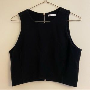 Club Monaco black crop top